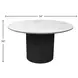 Reba Black Quartz Top Round Dining Table