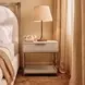 Saharaine Champagne Gold And Cream Nightstand