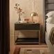 Saharaine Charcoal Grey Nightstand