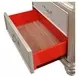 B0846J Silver 2 Drawer Nightstand