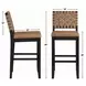 Reid Brown Vegan Leather Upholstered Bar Chair Set of 2