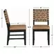 Reid Brown Vegan Leather Upholstered Side Chair Set of 2