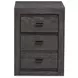 Foxrun Hollow Ravenwood Black 2 Drawer File Cabinet with Casters