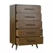 Emery Walnut 5 Drawer Chest