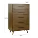 Emery Walnut 5 Drawer Chest