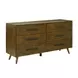 Emery Walnut 6 Drawer Dresser