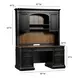 Roanoke Black Credenza With Hutch