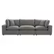 Cali Slate Performance Fabric Modular 120" Sofa