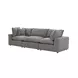 Cali Slate Performance Fabric Modular 120" Sofa