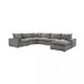Cali Slate Performance Fabric Modular Large Chaise Sectional