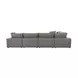 Cali Slate Performance Fabric Modular Large Chaise Sectional