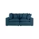Cali Navy Performance Fabric Modular 80" Loveseat