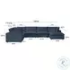 Cali Navy Performance Fabric Modular Large Chaise Sectional