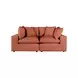 Cali Rust Performance Fabric Modular 80" Loveseat