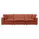 Cali Rust Performance Fabric Modular 120" Sofa