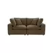 Cali Chocolate Brown Performance Velvet Modular 80" Loveseat