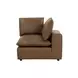 Cali Cognac Brown Leather Modular L-Sectional