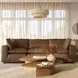 Cali Cognac Brown Leather Modular 120" Sofa