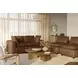 Cali Cognac Brown Leather Modular 80" Loveseat