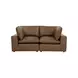 Cali Cognac Brown Leather Modular 80" Loveseat