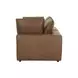 Cali Cognac Brown Leather Modular 80" Loveseat