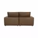 Cali Cognac Brown Leather Modular 80" Loveseat