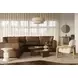Cali Cognac Brown Leather Modular Sectional