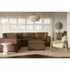 Cali Cognac Brown Leather Modular L-Sectional