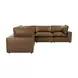 Cali Cognac Brown Leather Modular L-Sectional