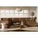 Cali Cognac Brown Leather Modular Large Chaise Sectional