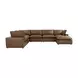 Cali Cognac Brown Leather Modular Sectional