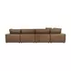 Cali Cognac Brown Leather Modular Sectional