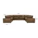 Cali Cognac Brown Leather Modular Sectional