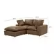Cali Cognac Brown Leather Modular Small Sectional