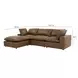 Cali Cognac Brown Leather Modular Sectional