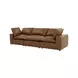 Cali Cognac Brown Leather Modular 120" Sofa