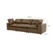 Cali Cognac Brown Leather Modular 120" Sofa