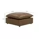 Cali Cognac Brown Leather Ottoman