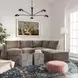 Willow Taupe Velvet Modular RAF Sectional