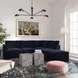Willow Navy Velvet Modular RAF Sectional