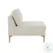 Serena Cream Velvet Accent Chair with Brass Legs