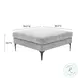 Serena Gray Velvet Ottoman with Black Legs