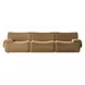 Zenith Latte Brown Velvet Modular 117" Sofa