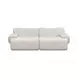 Zenith Cream Upcycled Fabric Modular 80" Loveseat