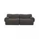 Zenith Charcoal Gray Upcycled Fabric Modular 80" Loveseat