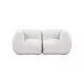 Arezza Stone White Basketweave Modular 80" Loveseat