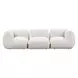 Arezza Stone White Basketweave Modular 115" Sofa