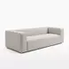Aurora Pebble Beige Heavy Basketweave 90" Sofa
