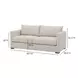 Portsmouth Beige Linen Crossweave Sofa
