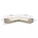 Cali Natural Performance Fabric & Natural Wicker Modular Outdoor L-Sectional